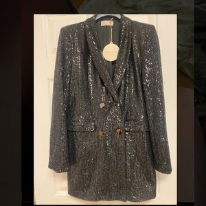 Sequin blazer dress
